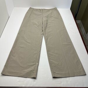 Kal Rieman‎ Tan Khaki Cotton Nylon Blend Pant Womens Size 12 Pockets *FLAWED